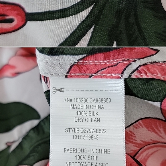 Equipment Adalyn Silk Floral Blouse in Amethyst Fog Cranberry Small - Picture 7 of 9